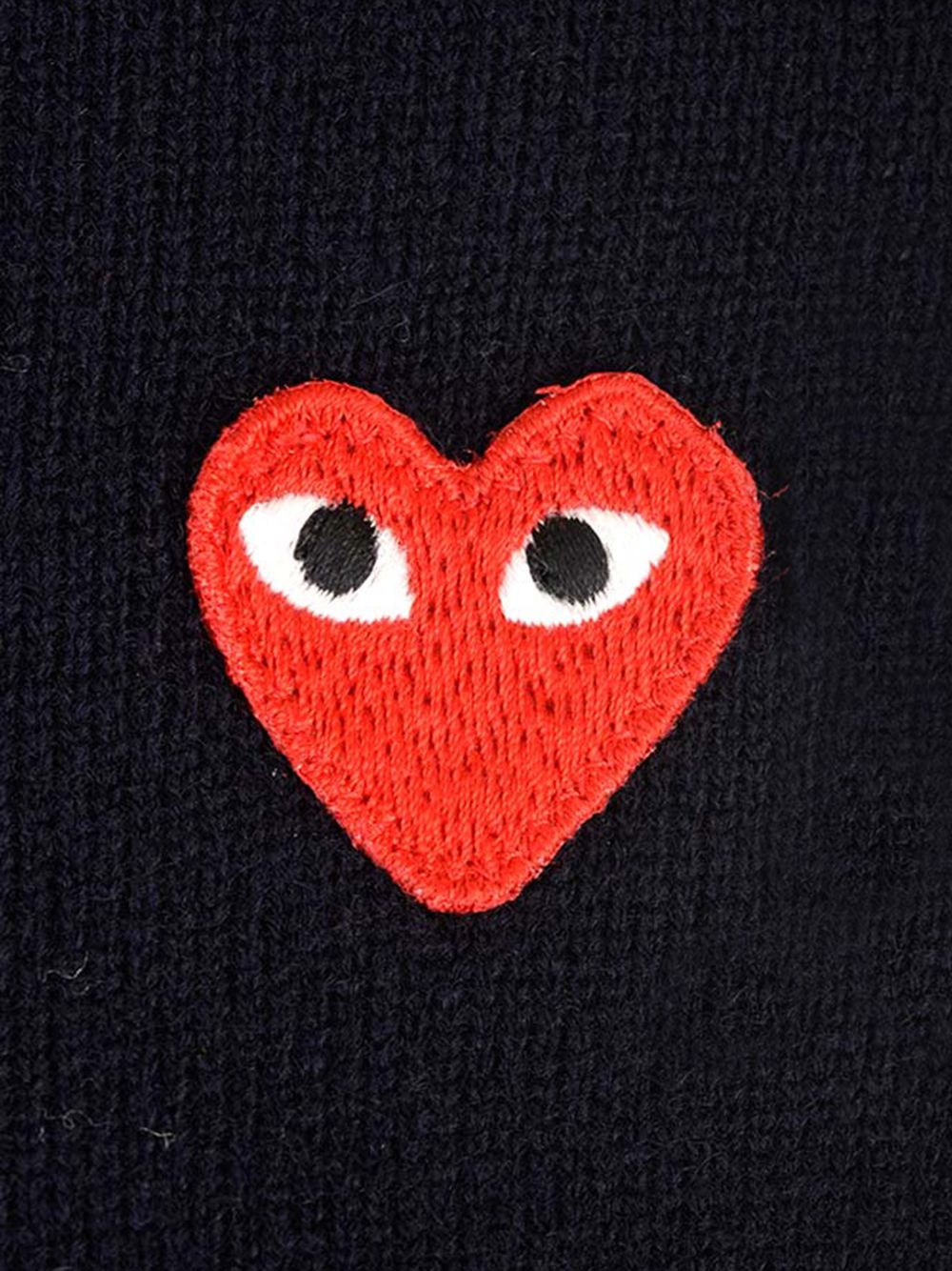 Comme Des Garcons Play Merino Wool Cardigan Knitwear - Blu | b649b517d0edcfb87fa528944c59e6901f730db3