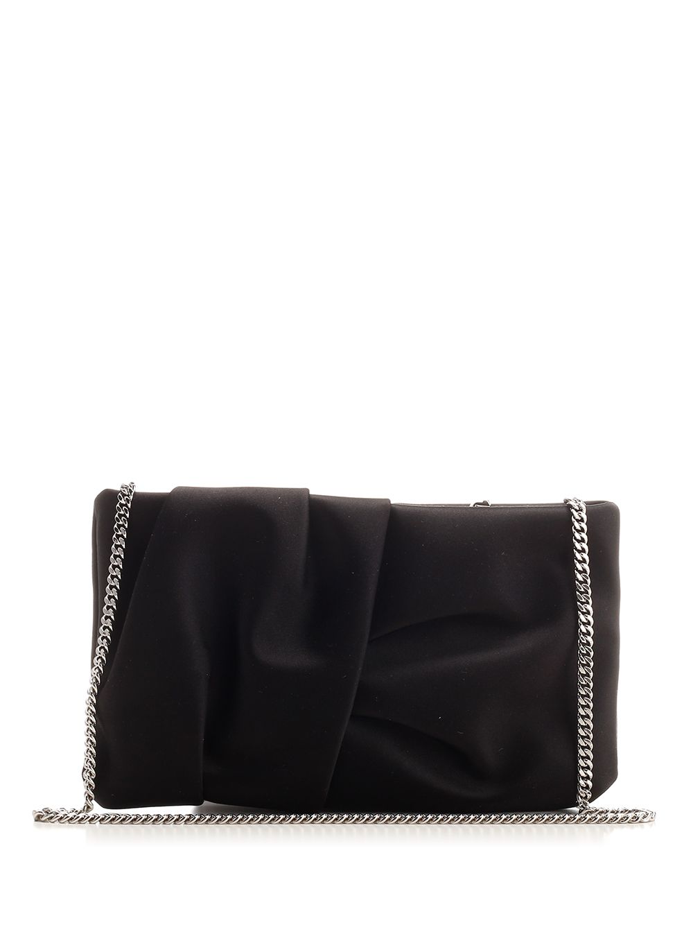 Jimmy Choo Black Satin Clutch Clutches - Nero | 95a3bc200827ffb993137163a95f71b6560454ba