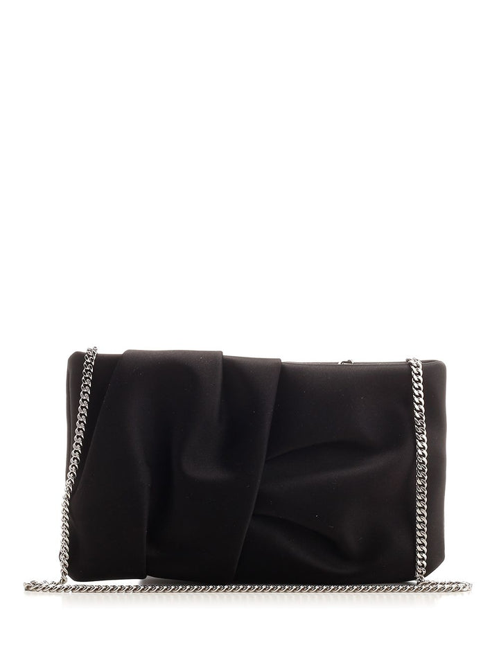 Jimmy Choo Black Satin Clutch Clutches - Nero | 95a3bc200827ffb993137163a95f71b6560454ba
