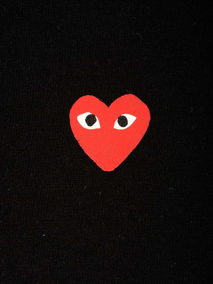 Comme Des Garcons Play With Red Hearts T-Shirt - Nero | b299c0af67b9d67c7c43a5be59d39b5bd875bbcd