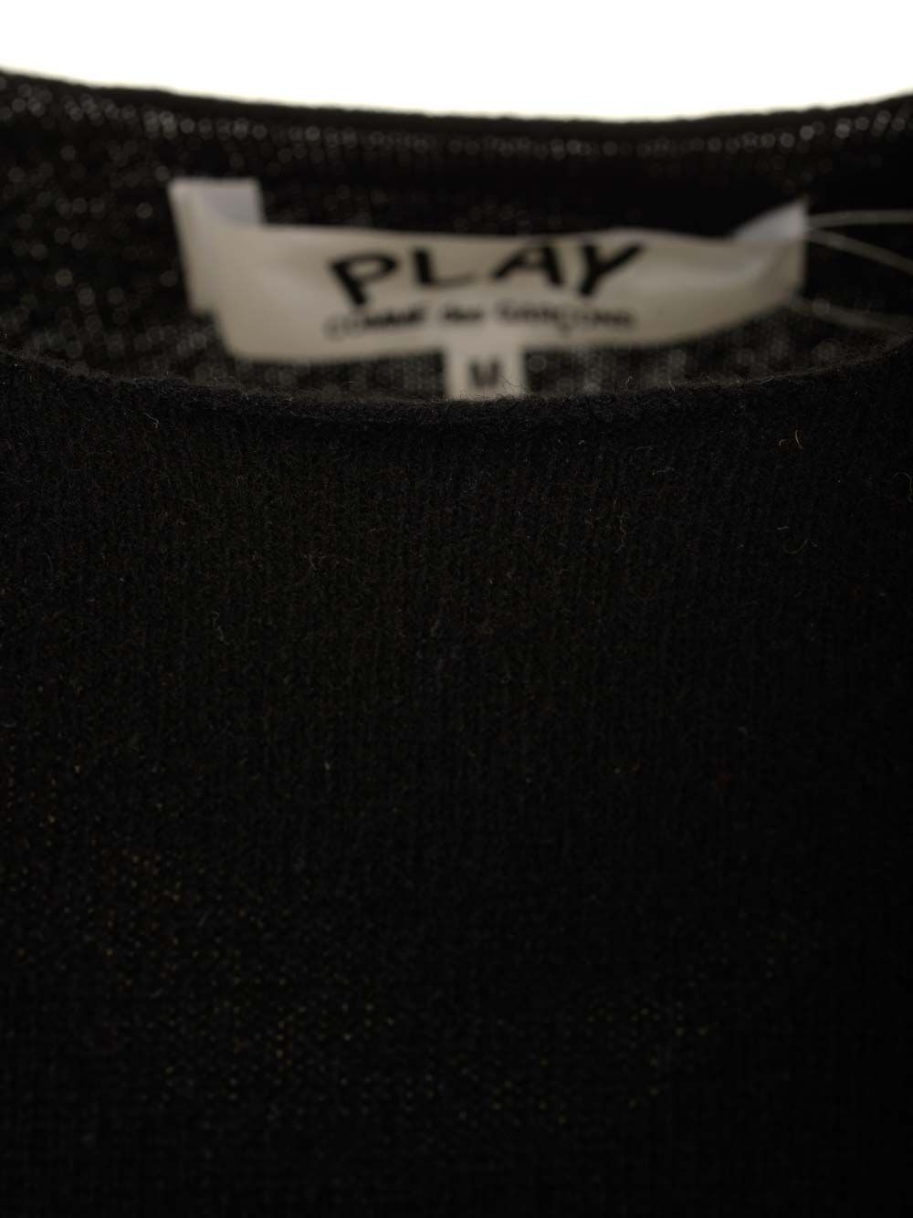 Comme Des Garcons Play Long-Sleeved Wool Sweater Knitwear - Nero | c3bc2633be2bf275341fb208107db49c934e18d4