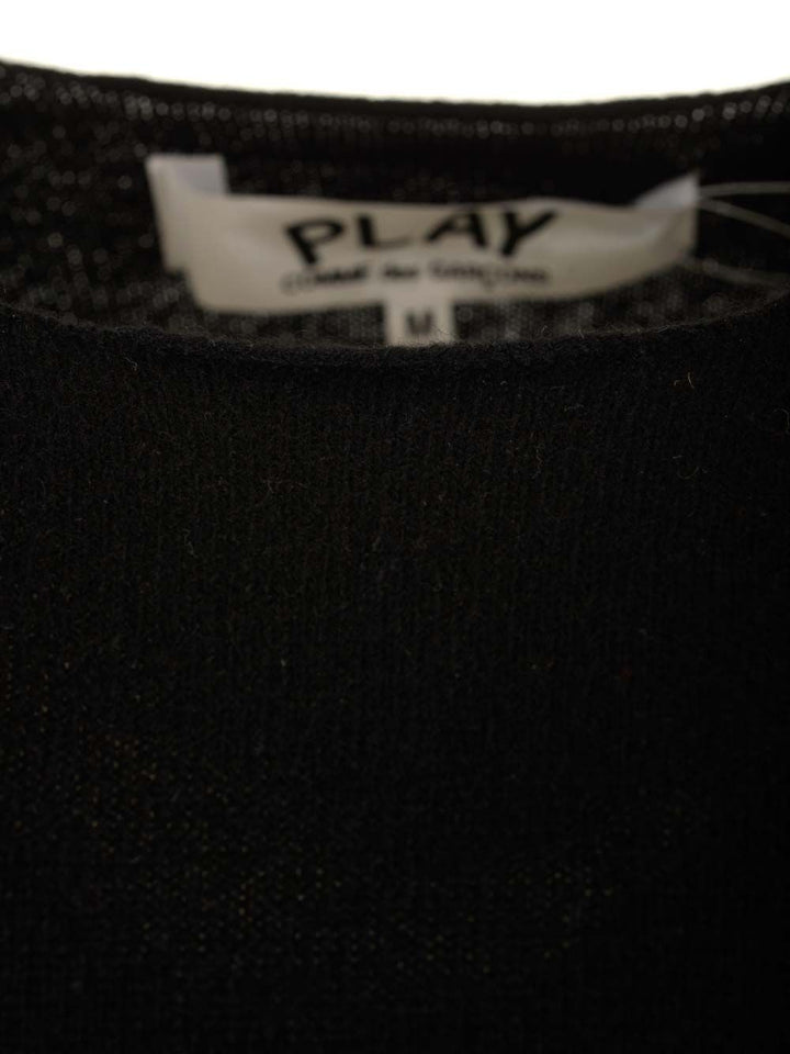 Comme Des Garcons Play Long-Sleeved Wool Sweater Knitwear - Nero | c3bc2633be2bf275341fb208107db49c934e18d4