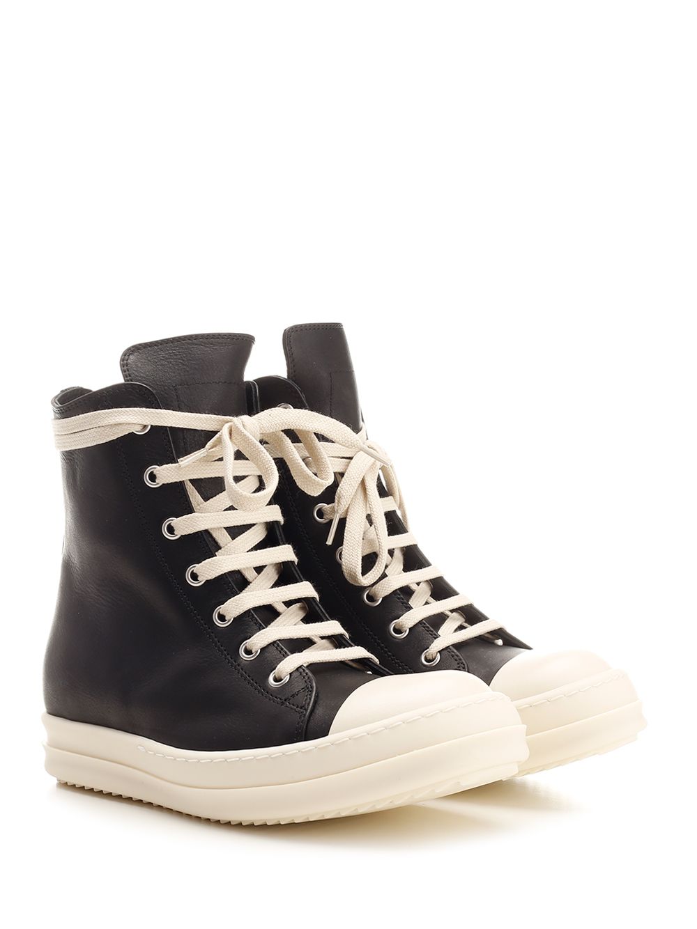 Rick Owens Porterville Leather Sneakers - Nero | 3e29c72a05cf6ef4de6f8b2d5f5bfb5a44a2acf1