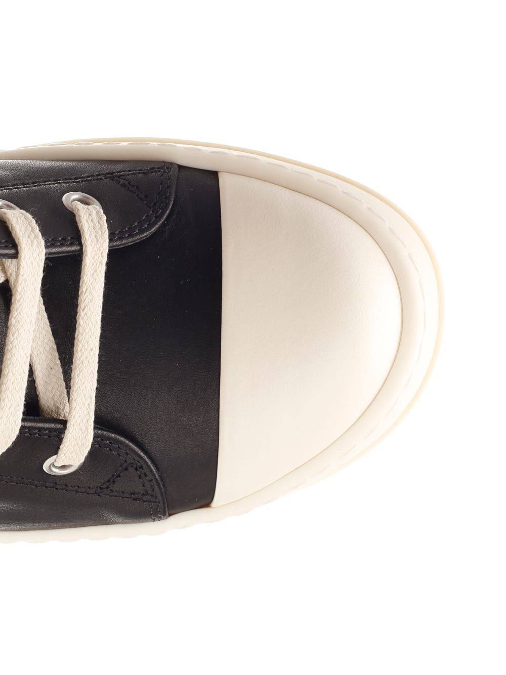 Rick Owens Porterville Leather Sneakers - Nero | 047ed48dc23fd81b3dc432125941e7af5b85b349