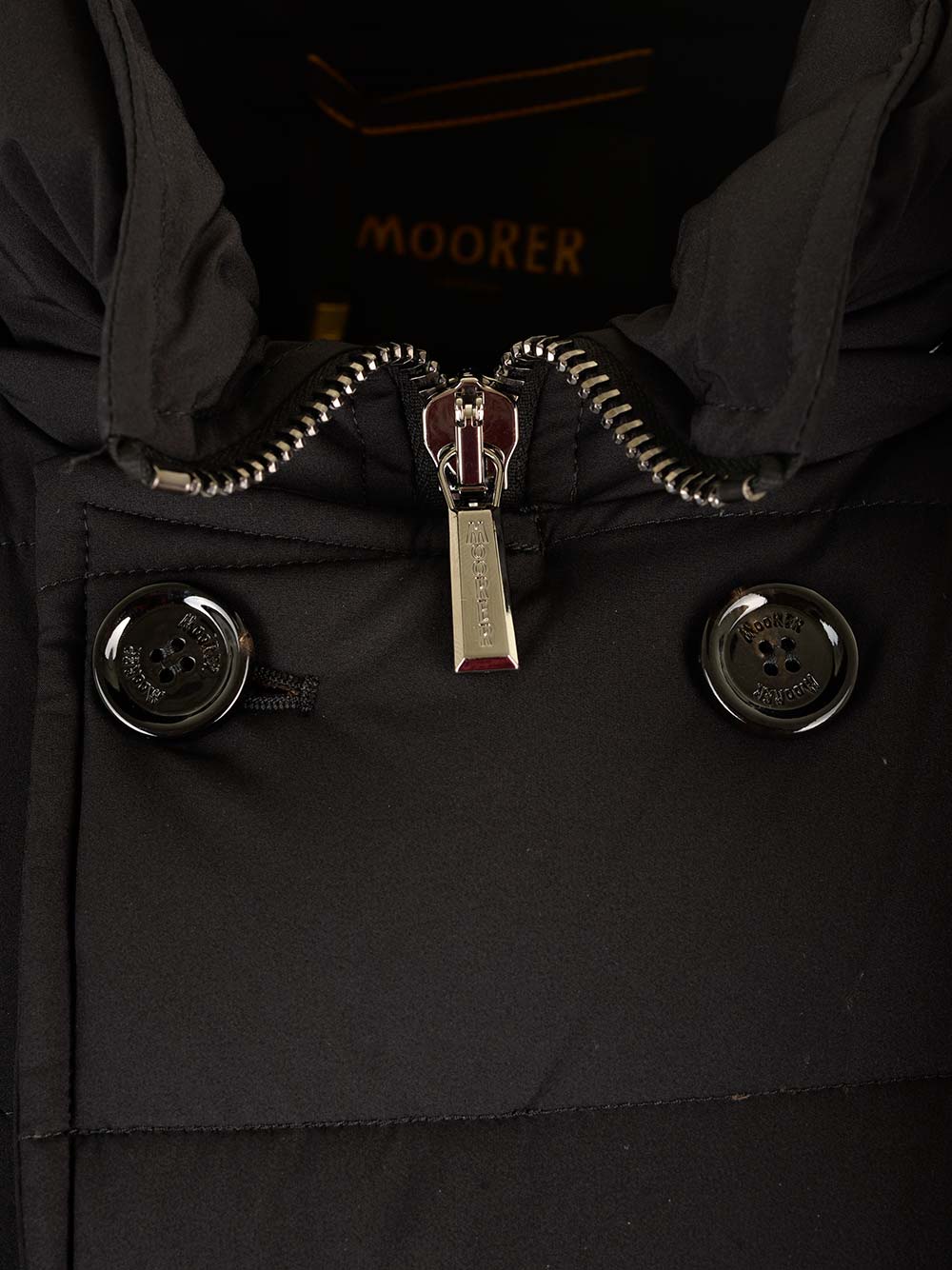 Moorer Florio Kn Coats - Nero | ab50cb1c99409141e8c53deaf64a6692e7efae49