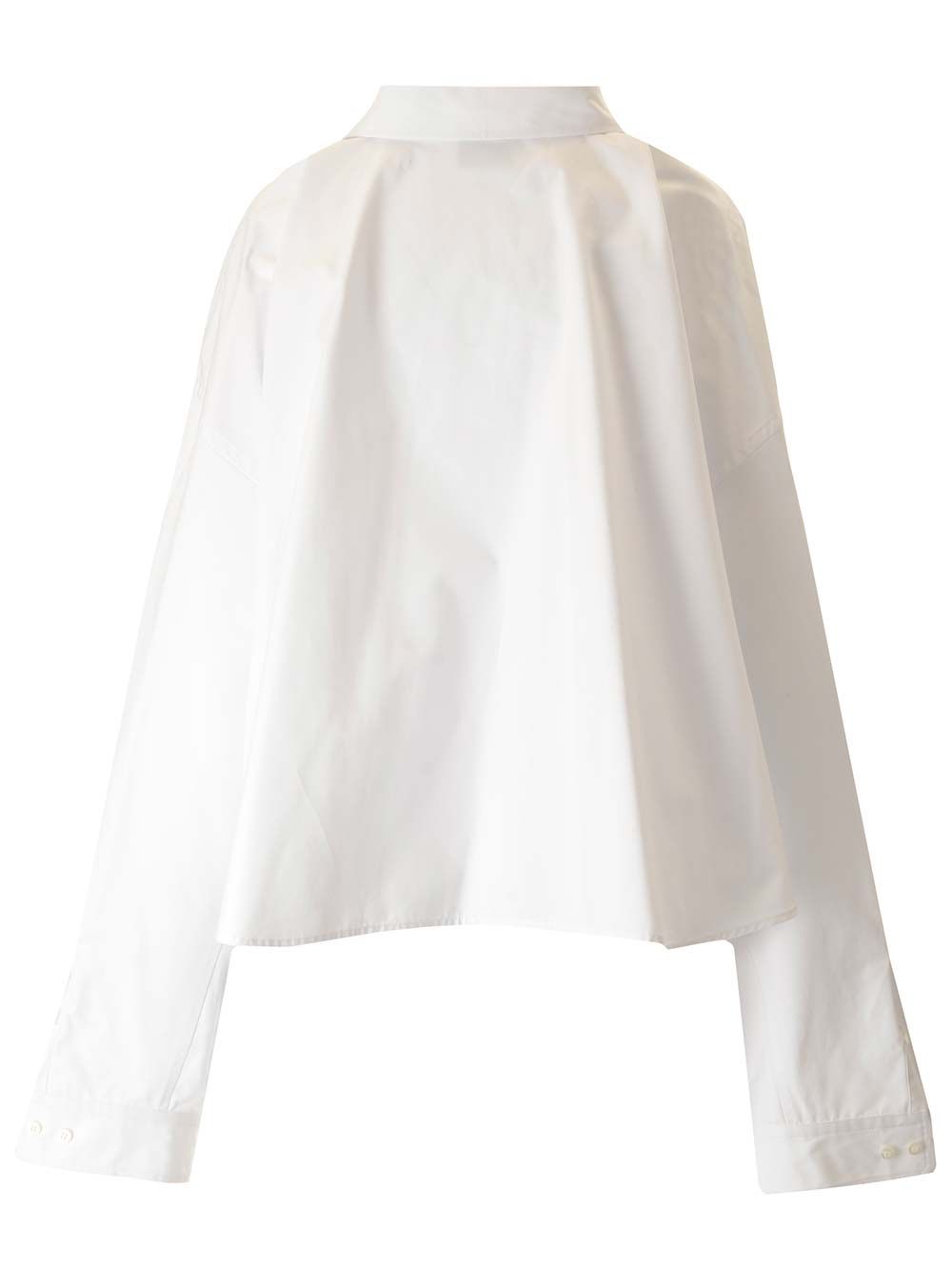 Balenciaga Large Fit Asymmetric Shirt Shirts - Bianco | b169afb62e9987807c6fa214168f62f6e45b8fcc