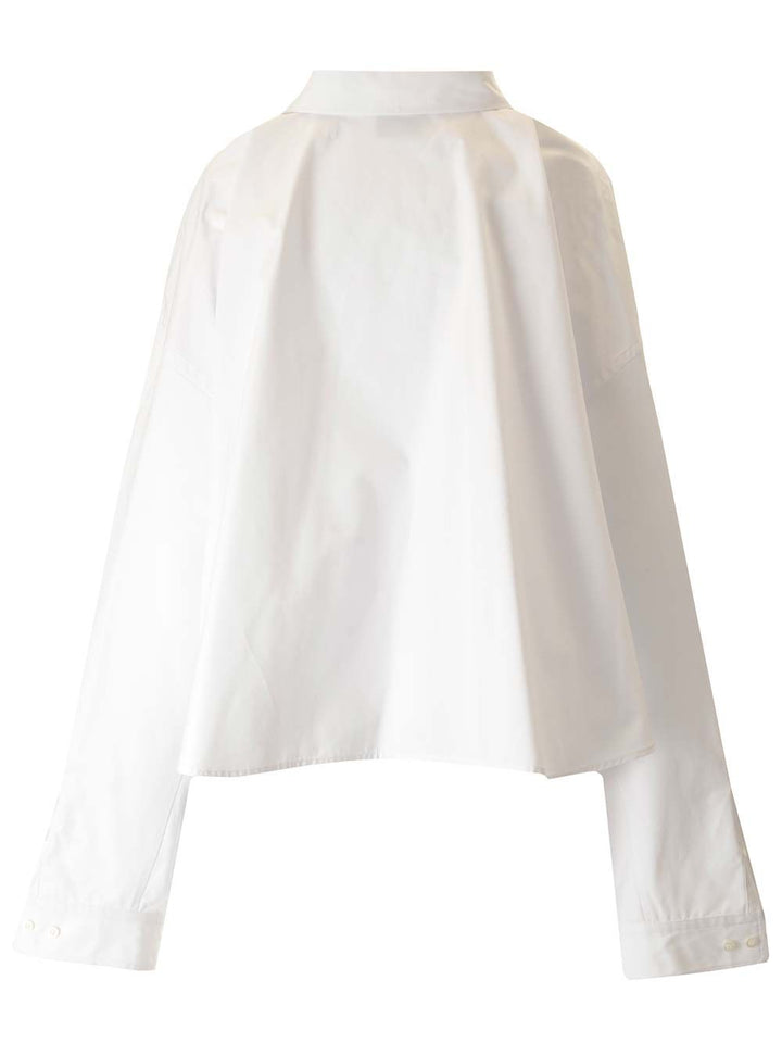 Balenciaga Large Fit Asymmetric Shirt Shirts - Bianco | b169afb62e9987807c6fa214168f62f6e45b8fcc