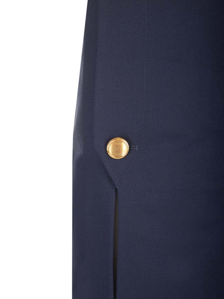 Chloe' Wool Midi Skirt Gonne - Blu | 9dcc22b92dbf8b8abc6ca78dd91d147a5f624de6