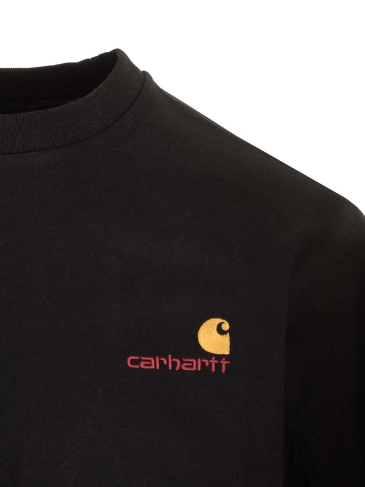 Carhartt Wip S/S American Script T-Shirt - Nero | e564f3757bcdef3114ac96bdfc1f578e380123a6