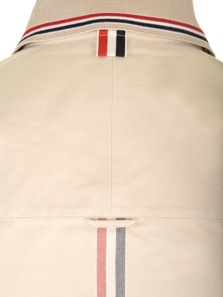 Thom Browne Stripe Cotton Flannel Oversized Shirt Shirts - Bianco | 65a9fe7e07c37ae0e95fdf3044dcbab1514d1a58