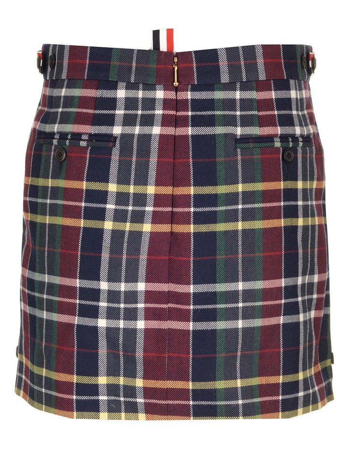 Thom Browne Tartan Mini Skirt Gonne - Blu | 50833aa27ccc72deb6ed865b8dee1920ab2cd61d