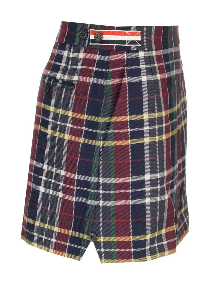 Thom Browne Tartan Mini Skirt Gonne - Blu | 376a00e078e14f00e8a60f4d4700df368f37a7e4
