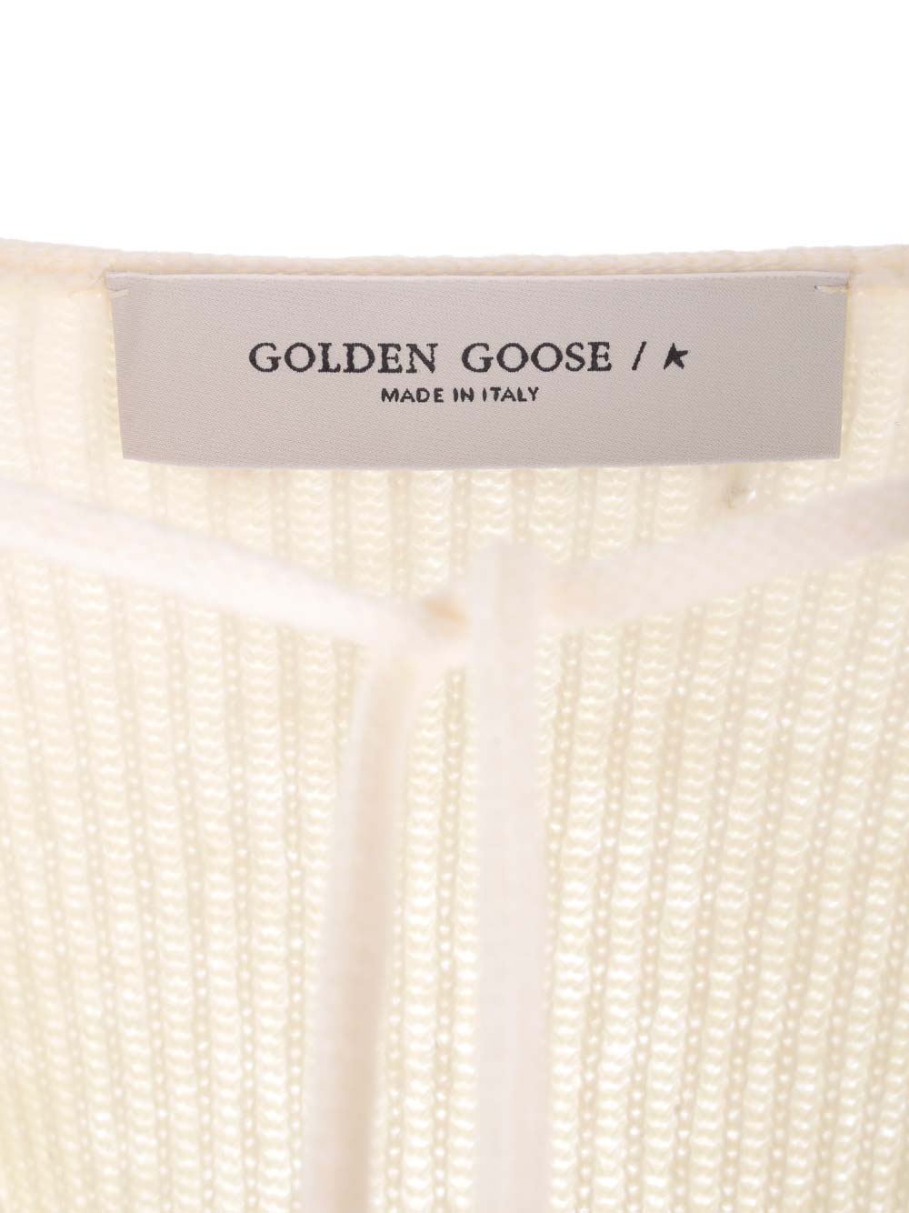 Golden Goose Deluxe Brand Ribbed Wool Sweater Knitwear - Bianco | 67e4f8f3c8dec3037802b8ea99dcb07df1acdef6