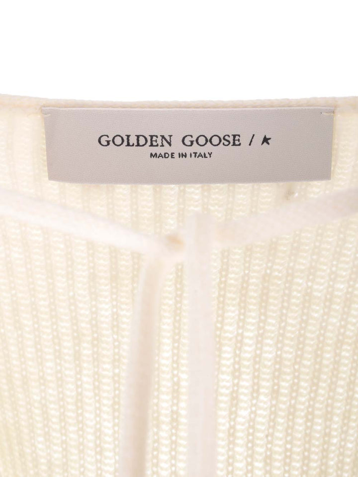 Golden Goose Deluxe Brand Ribbed Wool Sweater Knitwear - Bianco | 67e4f8f3c8dec3037802b8ea99dcb07df1acdef6