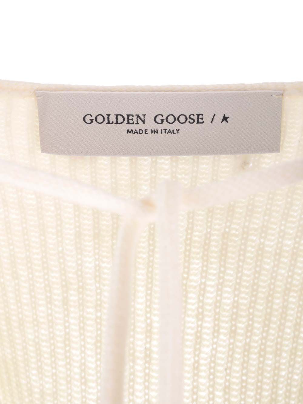 Golden Goose Deluxe Brand Ribbed Wool Sweater Knitwear - Bianco | 6e95b01751b945914c37d4e859d64814a1936631