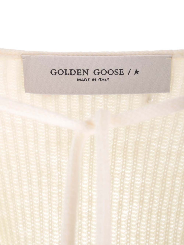 Golden Goose Deluxe Brand Ribbed Wool Sweater Knitwear - Bianco | 6e95b01751b945914c37d4e859d64814a1936631
