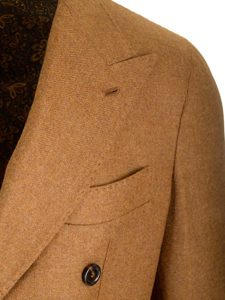 Al Duca D'Aosta Double-Breasted Jacket With Metal Gold Buttons Giacche - Marrone | c604716d1c4e4b83e0232513349bcf8b74addaf1