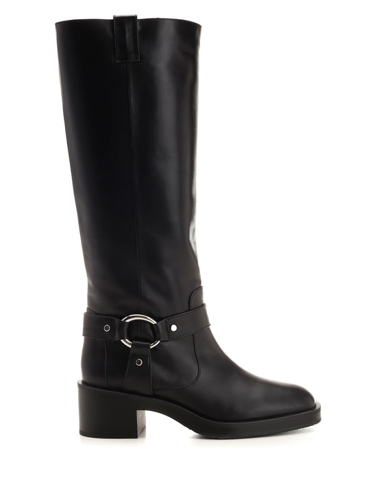 Biker Jax Knee-High Boots Nero