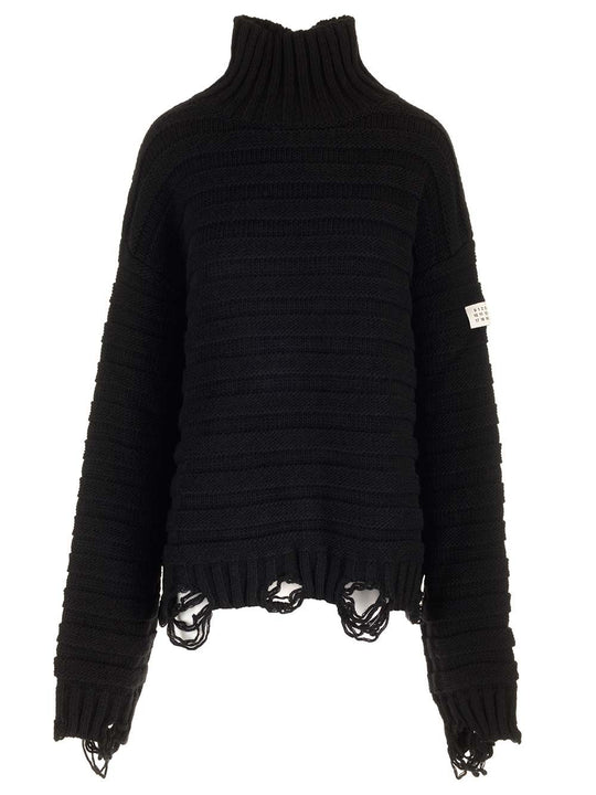 High Neck Sweater Knitwear Nero