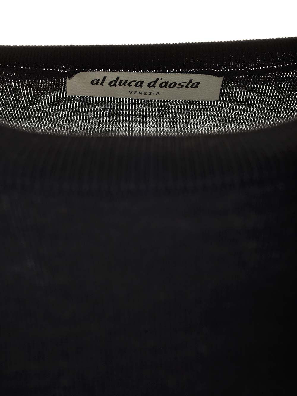Al Duca D'Aosta Wool And Silk Crew Neck Sweater Knitwear - Blu | 844536879f7559e9d66ddce1fbe983a1b600b160