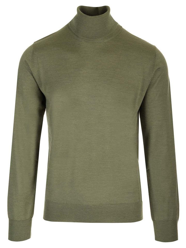 Al Duca D'Aosta Cashmere And Silk Turtleneck Sweater Knitwear - Verde | 16f3aa46b1bf905d4a802422964fcf8163627595