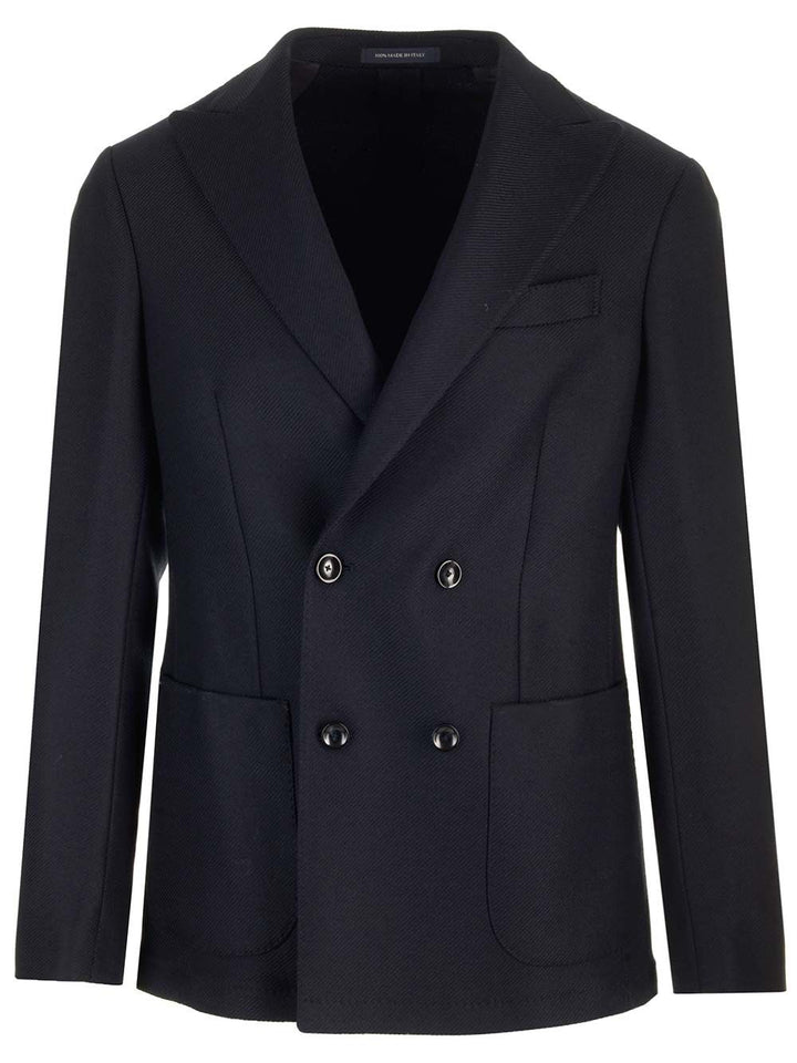 Al Duca D'Aosta Double-Breasted Wool Jacket Giacche - Blu | 9487d047981ee3c44e7f6582b3bb07bb91c6e6e5