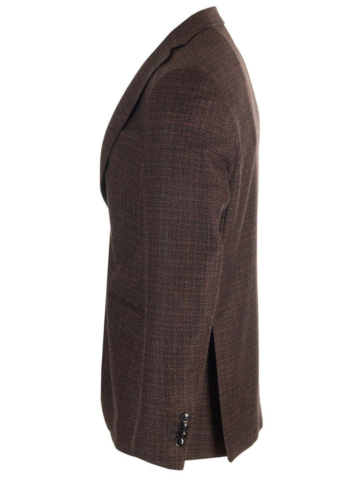 Al Duca D'Aosta Wool Melange Blazer Giacche - Marrone | 4ec8aeeba2b8ad2627b816a4b3ee1c18aec57219