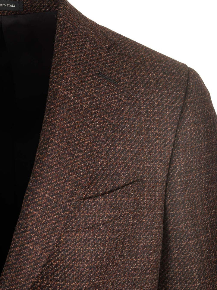 Al Duca D'Aosta Wool Melange Blazer Giacche - Marrone | 36d5364d7f1a6beafc72cbe3d596ec364d4040d7