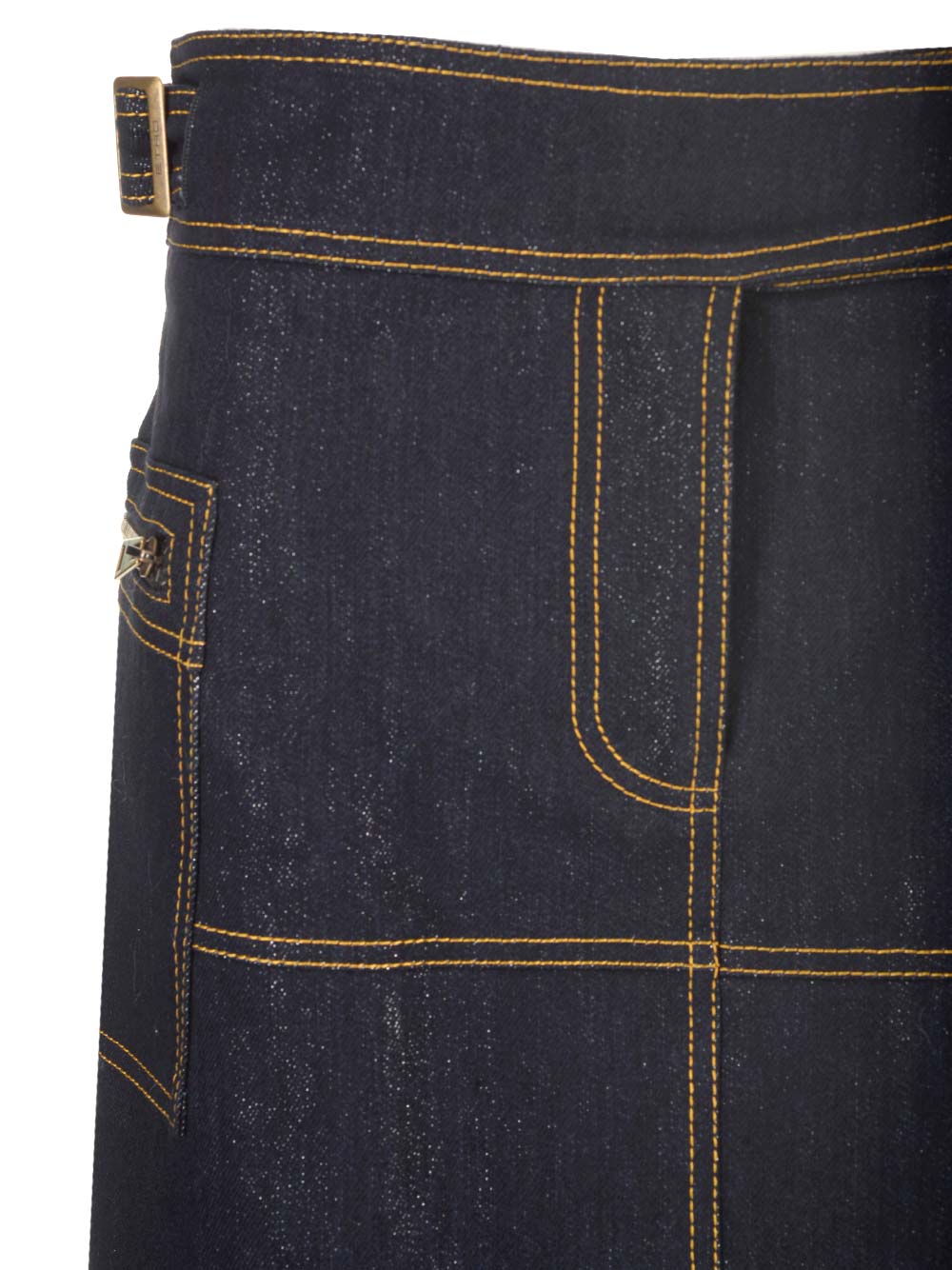 Etro Stretch Denim Skirt Gonne - Blu | b0a1927a3152909c5a39f4ea4c07bd643cfa6331