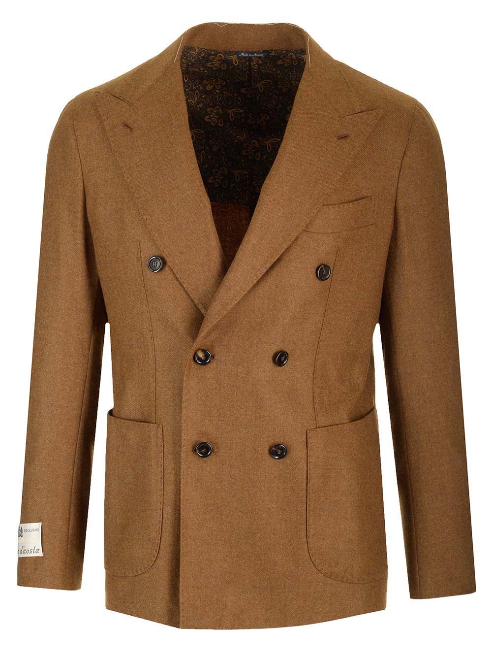 Al Duca D'Aosta Double-Breasted Jacket With Metal Gold Buttons Giacche - Marrone | 86243114c5ce0bb2ac5cdd547c667e0f02052e21