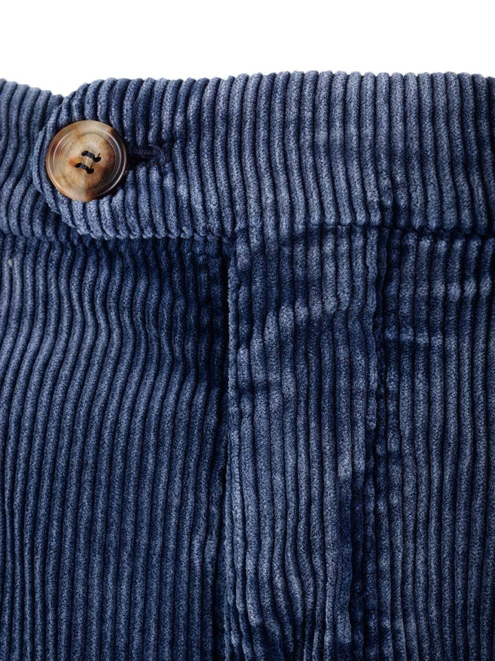 Brunello Cucinelli Blue Corduroy Trousers - Blu | e90c5af32c46fea0aad571972e2f40cb206e2a08
