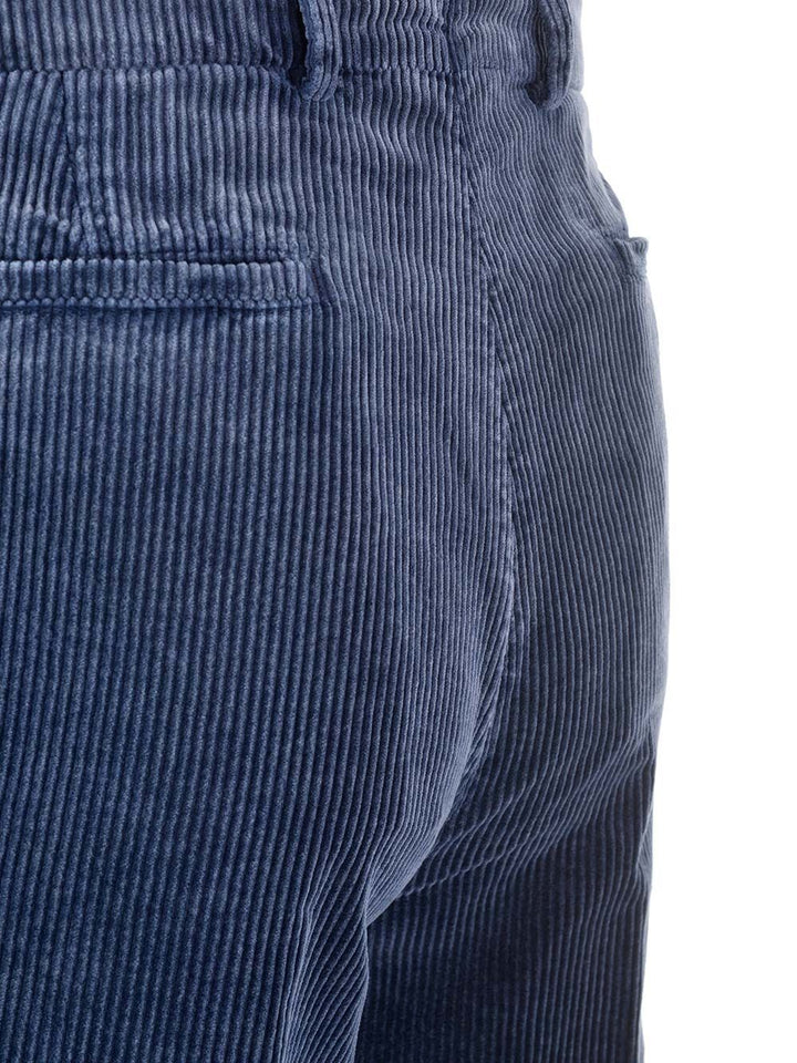 Brunello Cucinelli Blue Corduroy Trousers - Blu | 97d9fb65d48a9c92c550f19ac79bb317a91dc7ea