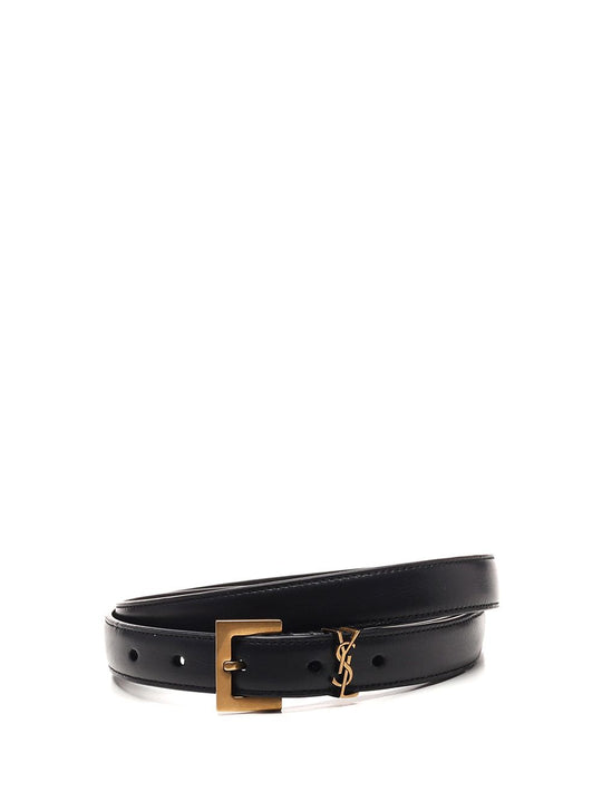 Ysl Logo Belt Cinture Nero