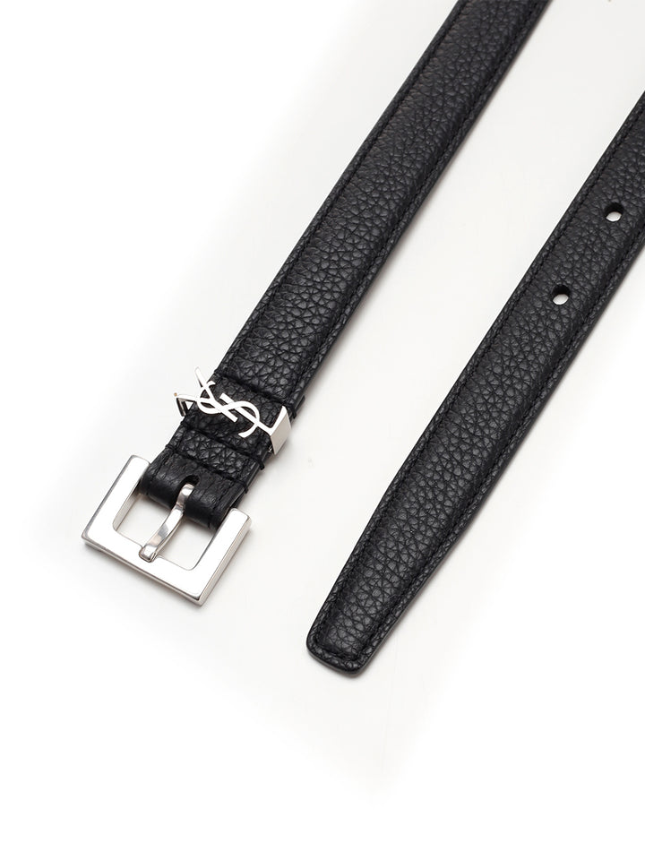Saint Laurent Cassandre Belt Cinture - Nero | 5617b421cb3710ade23551076ff2ca55a93f1ba3