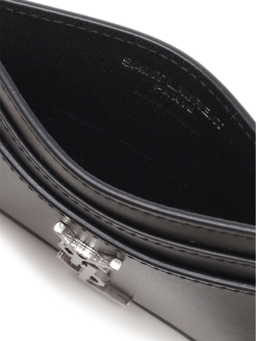 Saint Laurent Cassandre Card Holder Wallets - Nero | 57e2027d722c5f9ed60fb4d803a83c5e80516d9f