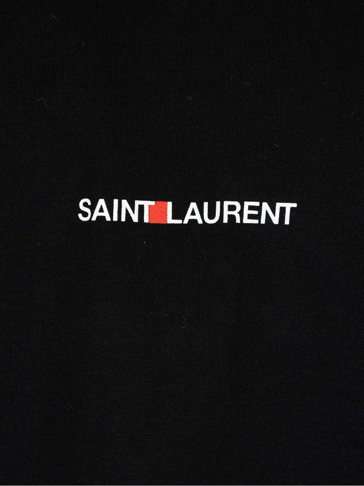 Saint Laurent Classique Crewneck Short Sleeve With Logo T-Shirt - Nero | b2dd8ed0a6131219779f3bfade65ac4a7ccc84ef