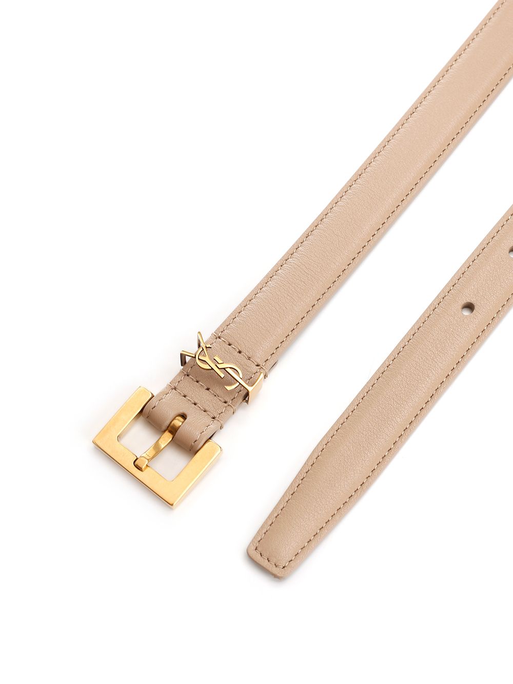 Saint Laurent Ysl Logo Belt Cinture - Beige | 0846d79e7073def5d582d1b833621407b194def1