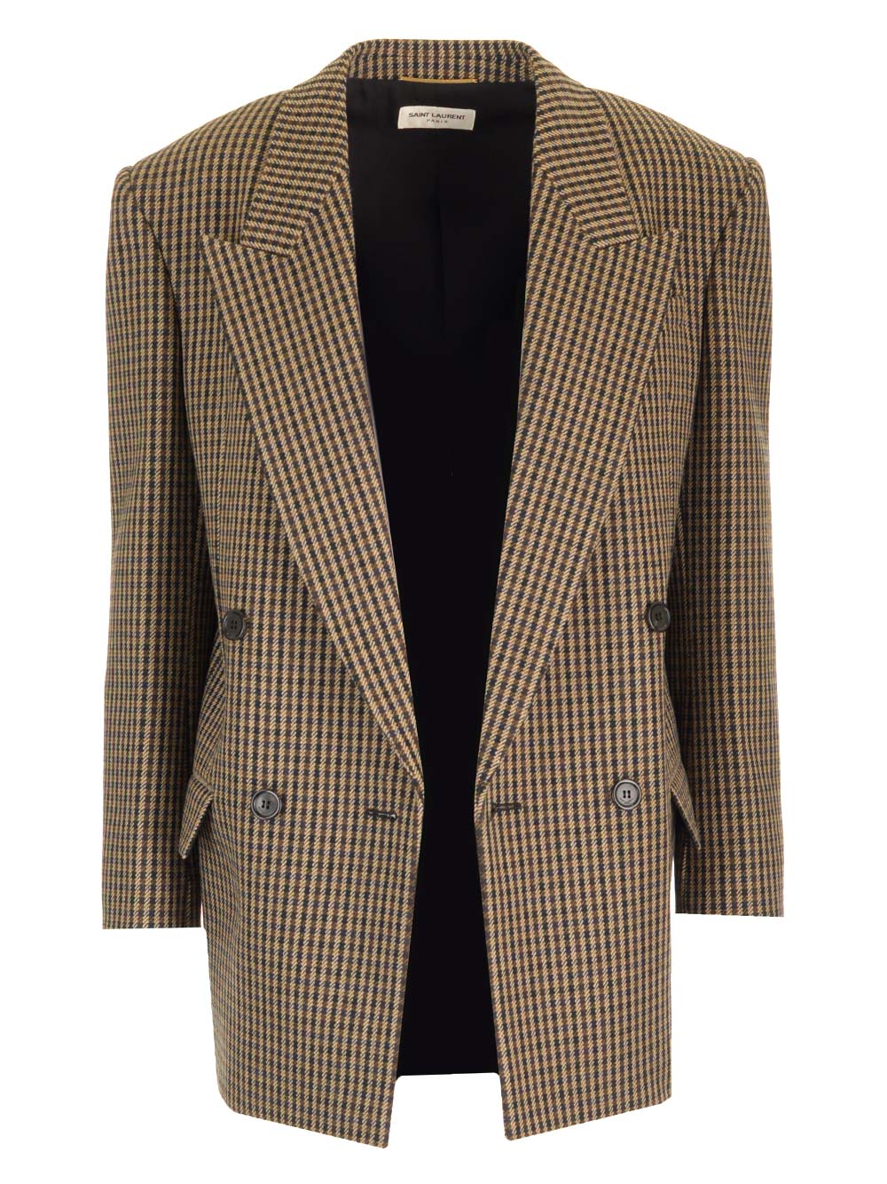Saint Laurent Brown Wool Blazer Giacche - Beige | fc627cc221eec29ea2d1507ffec25b56ca489cb5