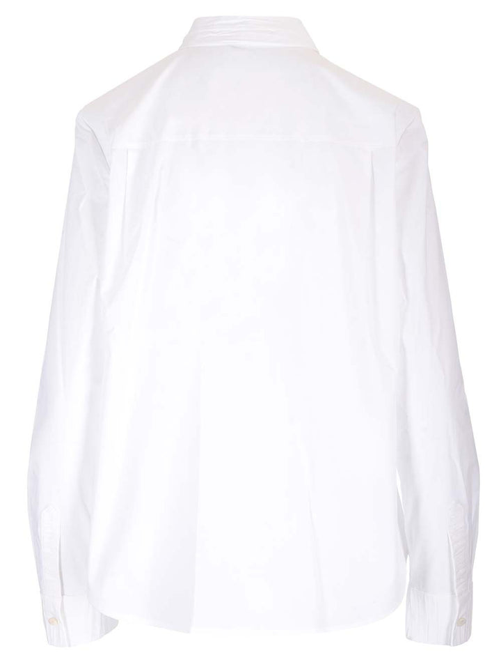 Tory Burch Crimped Collar Shirt Shirts - Bianco | 07b3558537a9e9b7705ca9b628eeac6d88b4621a
