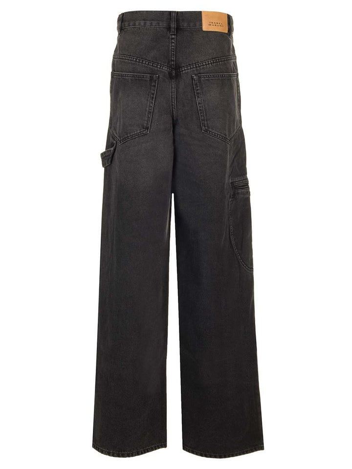 Marant Etoile Solene Jeans - Nero | 39e7c9743ae503a8d35316093ada737cdc36fbaf