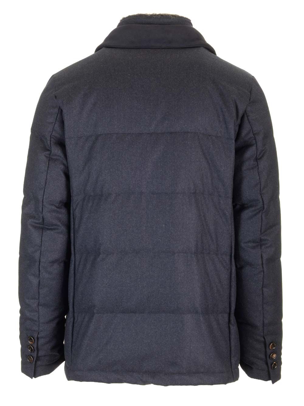 Al Duca D'Aosta Leather And Wool Jacket Giacche - Blu | cd6e05540fbb0f5a70290cbdc538441ba93633fb