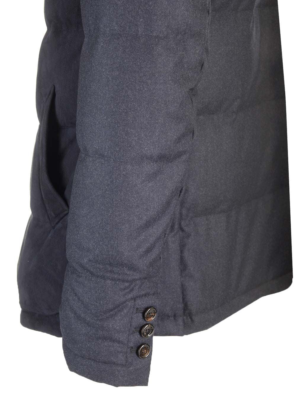 Al Duca D'Aosta Leather And Wool Jacket Giacche - Blu | c55d6628a7baa8cd6013ac23027352946668f89f