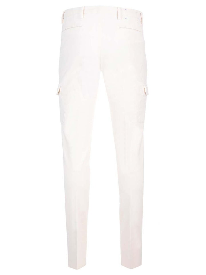 Al Duca D' Aosta 1902 Velvet Cargo Trousers - Bianco | 0850f57f50f068e0d61221427115e51c1f8cf320
