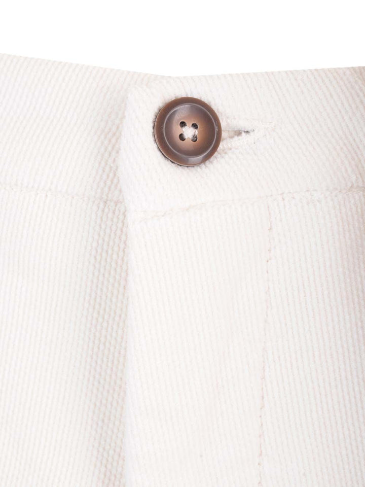 Al Duca D' Aosta 1902 Velvet Cargo Trousers - Bianco | b1398a049968852f8dabf3484c401e774d72683b
