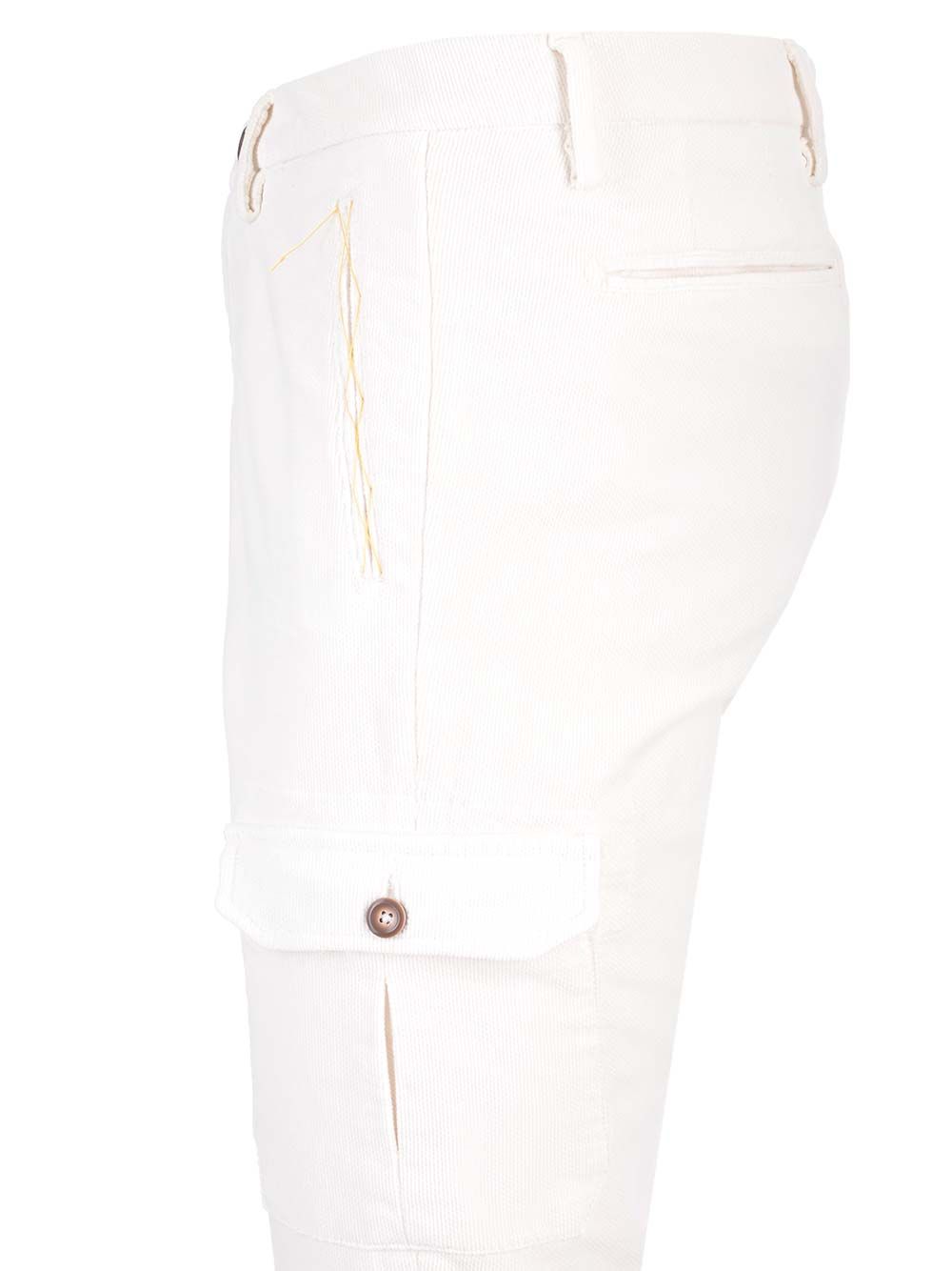 Al Duca D' Aosta 1902 Velvet Cargo Trousers - Bianco | f9b3f57c943c1212fe828e6fb133ff4a01d02f49