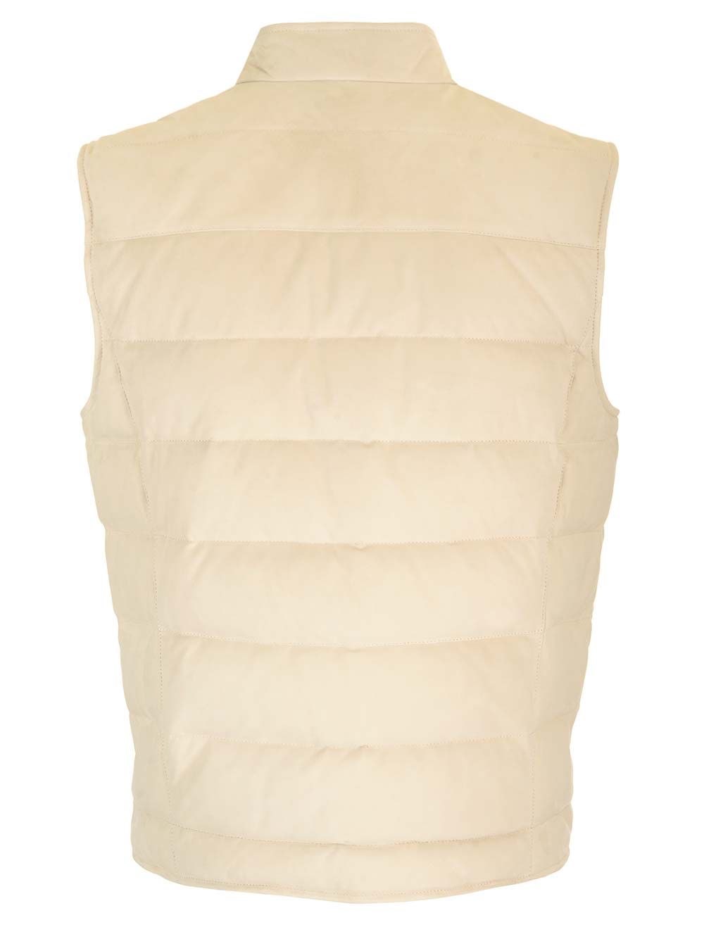 Al Duca D'Aosta Suede Padded Vest Giacche - Bianco | 20df78aceecb2b7525a4372ce5ee74e702c8016b