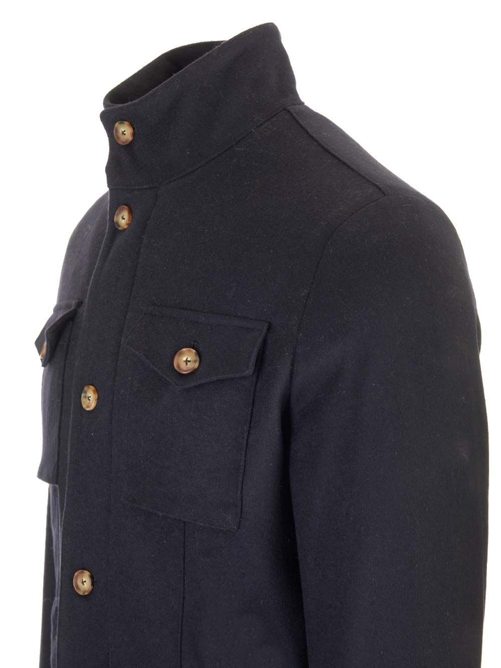Al Duca D'Aosta Blue Safari Jacket Giacche - Blu | 2790be1f00bbd39bb8a09d481d0f83b047881934