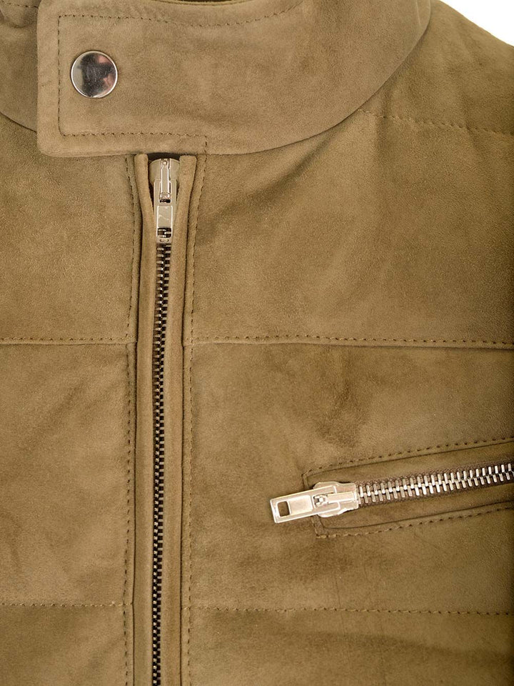 Al Duca D'Aosta Suede Padded Vest Giacche - Verde | 1bbcc562aa4901c25f32cfae3009ab8f120685ed