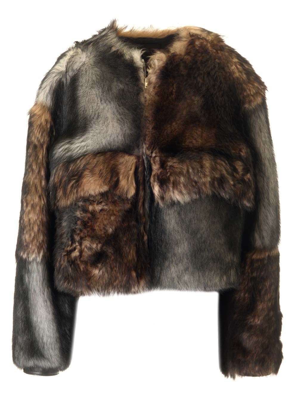 Durazzi Milano Crewneck Fur Coat Giacche - Multicolor | 4864ebf2a04ea6ecb576d14de8014bee67211104