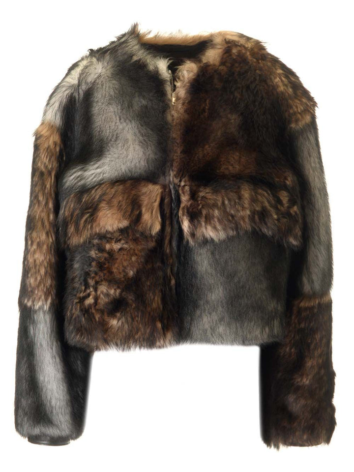 Durazzi Milano Crewneck Fur Coat Giacche - Multicolor | 4864ebf2a04ea6ecb576d14de8014bee67211104
